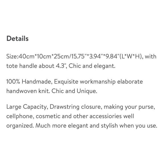 Woven Crescent Style Handbag Purse - Picture 3 of 3